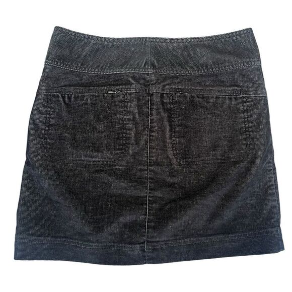 ATHLETA BLACK‎ CORDUROY A-LINE BUTTON MIKI SKIRT WOMENS SIZE 8 - Picture 10 of 13